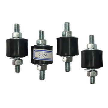 4 Pieces Rubber Base Vibration Isolator Mount Noise Reduction Function Black
