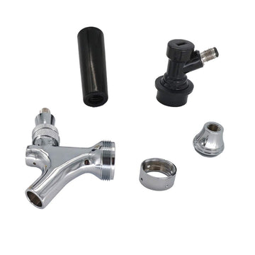 Beer Tap with Liquid Ball Lock Stainless Steel Draft Beer Keg Tap Fit All Occasions Universal Silver