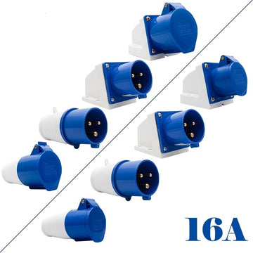 16A 240V 3Pin Waterproof Connector Plug Socket Industrial Power Connector IP44