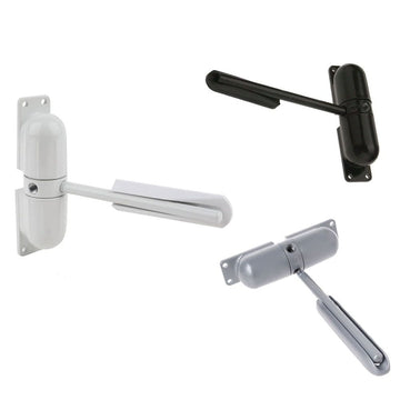Surface Mounted Door Closer Metal Shell Automatic Closing and Latching Black