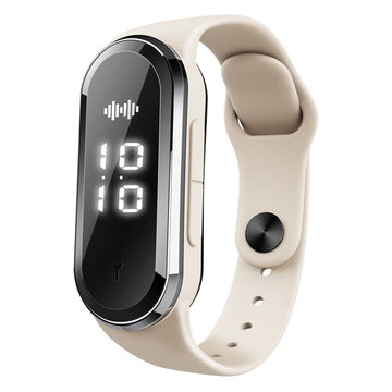 Ultrasonic Mosquito Repellent Bracelet for Kids and Adults Waterproof Outdoor Sports Watch USB Charging Portable White