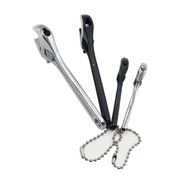 Metal Mini Wrench Adjustable Wrench Pocket Wrench Repair Spanner Hand Tool Black/White