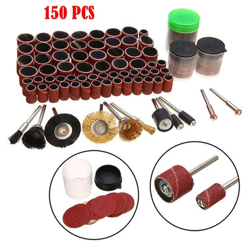 150Pcs Mini Drilling Grinder Rotary Tool Set Cleaning Polishing Kit Sanding Accessories