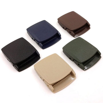 5 Pcs Plastic Webbing Buckle Belt Buckles for Men Women Adjustable Black