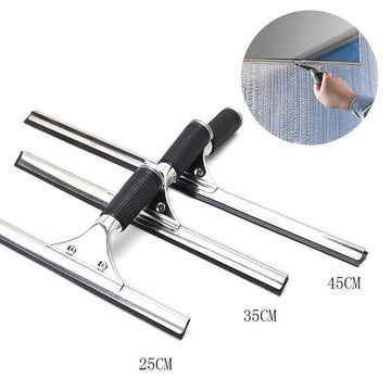 Glass Cleaner Shower Squeegees for Bathroom Kitchen Shower Doors Mirrors 25CM-45CM Silver