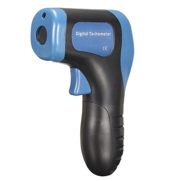 LCD Display Laser Digital Tachometer Automatic Manual Measurement Handheld Gun Type Design Blue