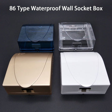 2 Pcs Waterproof Socket Box for 86 Type Wall Socket Home Office Blue