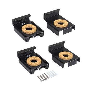 4PCS Spring Loaded Mirror Clips Unframed Hanger Clips Mirror Holder Clips Kit Frameless Glass Wall Mount Kit Black