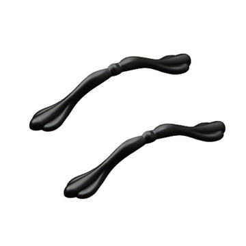 5 Pack Zinc Alloy Drawer Handles Matte Black Cabinet Pull Handle for Kitchen Cabinets, Wardrobe, Door, Cupboard (Size 96mm/3.77")