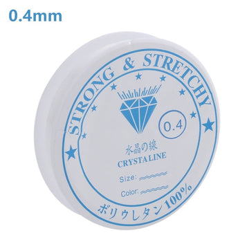 0.4mm Beading Cord String 4PCS Plastic Elastic String Necklace String DIY Craft Bracelet Jewelry Beading Necklace Making Clear