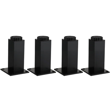4PCS Adjustable Furniture Legs 10CM Metal Table Feet Anti-Slip Aluminium Alloy Cabinet Leg Black