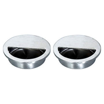 10Pcs Round Recessed Door Handle Stainless Steel Door Handles 50mm Flush Pull Handles for Cabinets Closet Drawers