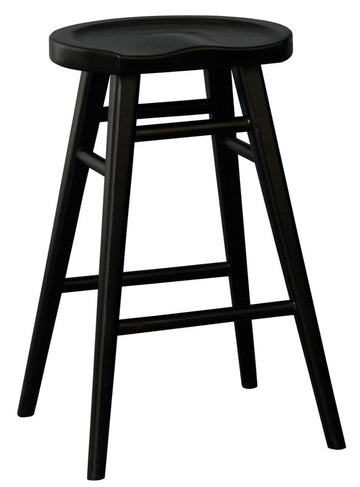 Scandinavian Timber Kitchen Counter Stool (Black)