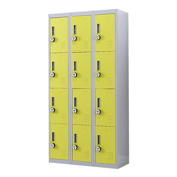 12-Door Locker for Office Gym Shed School Home Storage - 4-Digit Combination Lock