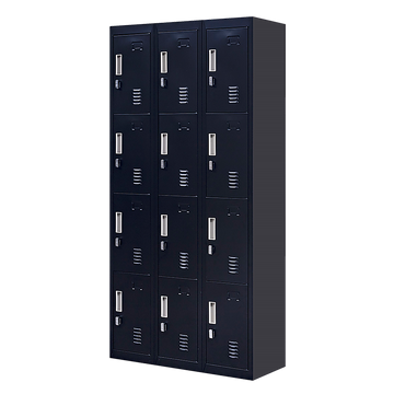 12-Door Locker for Office Gym Shed School Home Storage - Padlock-operated