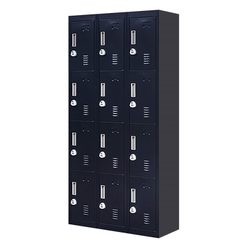 12-Door Locker for Office Gym Shed School Home Storage - 3-Digit Combination Lock