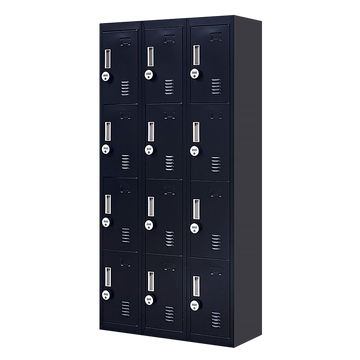 12-Door Locker for Office Gym Shed School Home Storage - 4-Digit Combination Lock
