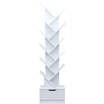 Tree Bookshelf Bookcase Book Organizer 12-Tier Multipurpose Shelf Display Racks