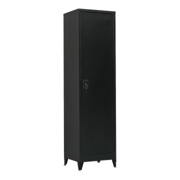 Single-Door Metal Tall Cabinet Shelf Storage for Home Office Gym