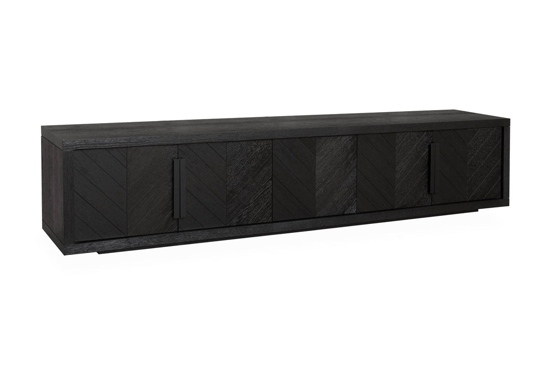 Karen 2.23m Entertainment TV Unit - Textured Espresso Black-0