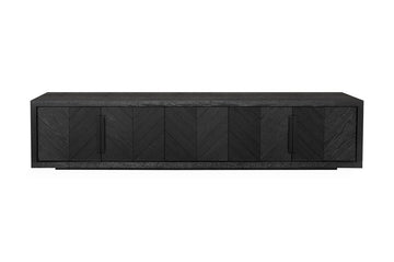 Karen 2.23m Entertainment TV Unit - Textured Espresso Black-0