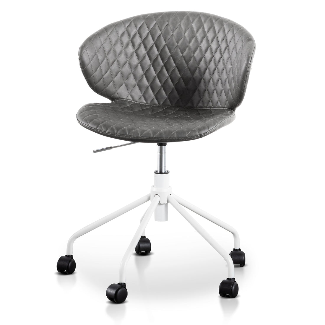 Peter Office Chair - Charcoal with White Base-0