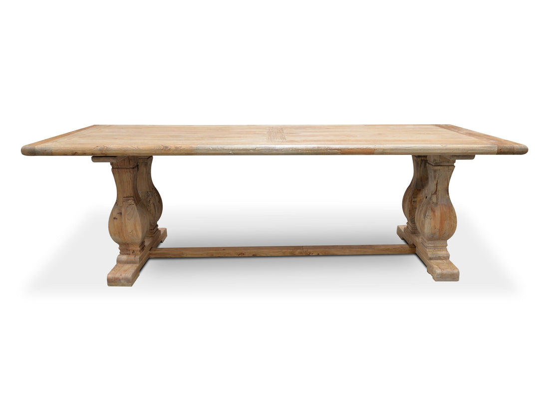 Kevin Wood Dining Table 3m - Rustic Natural-0