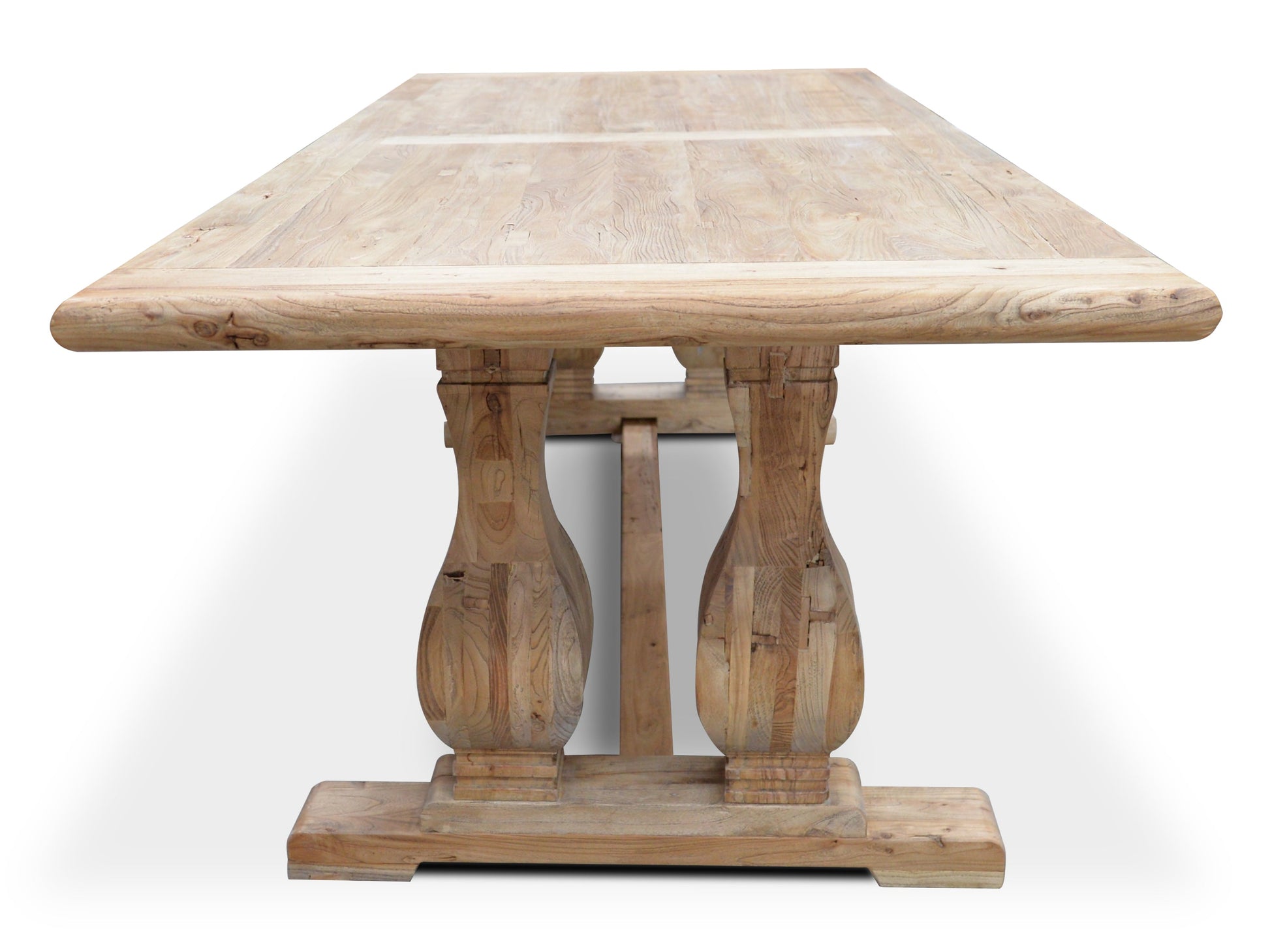 Kevin Wood Dining Table 3m - Rustic Natural-3