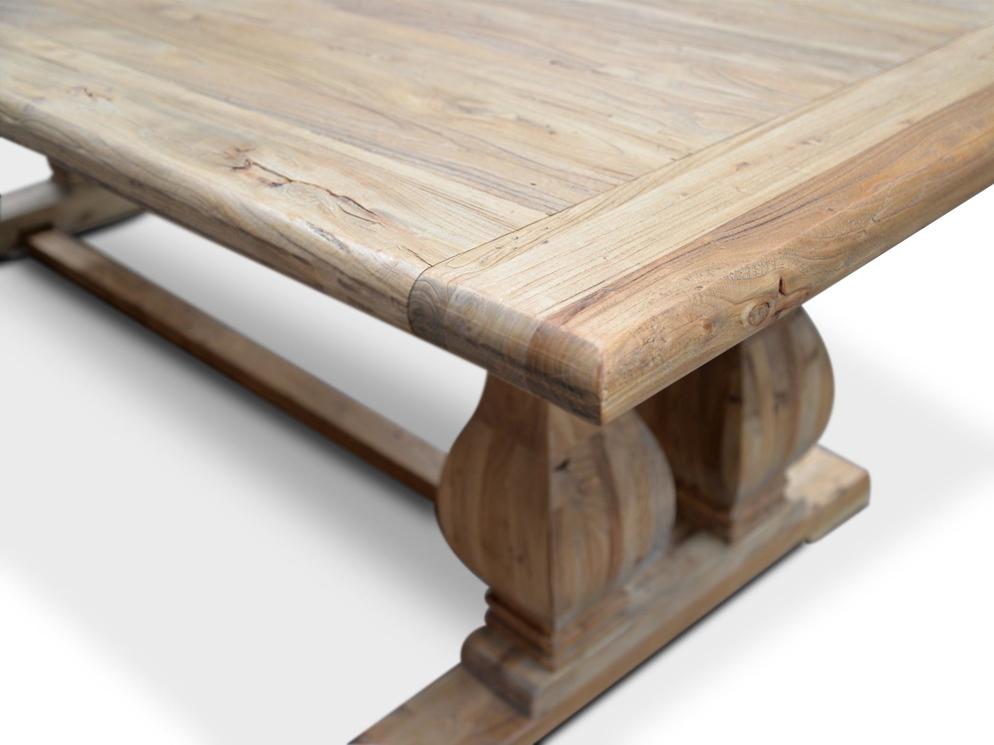 Kevin Wood Dining Table 3m - Rustic Natural-4