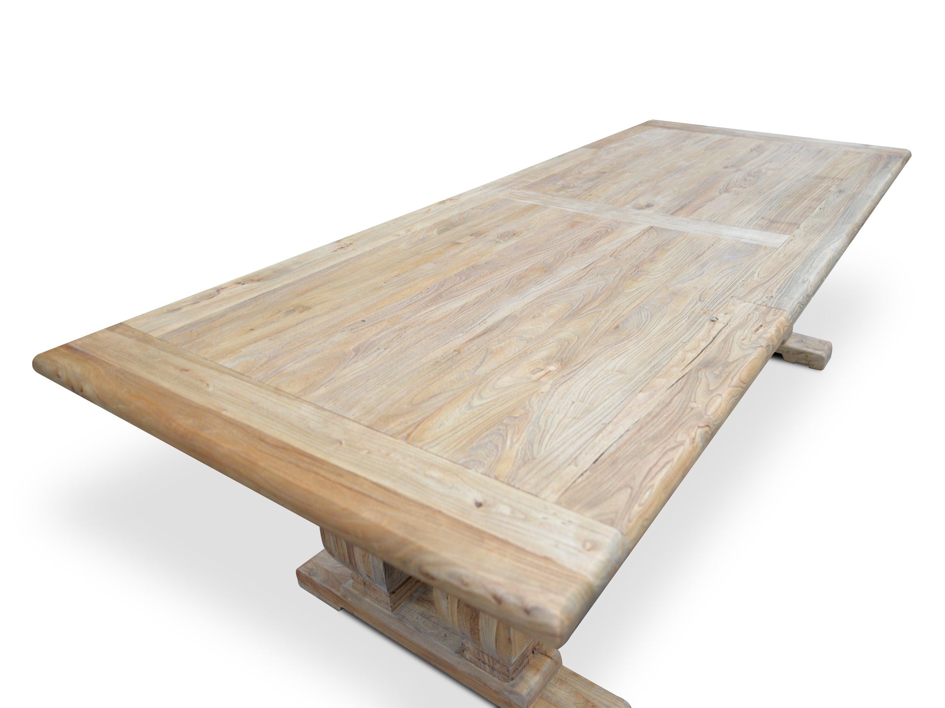 Kevin Wood Dining Table 3m - Rustic Natural-5