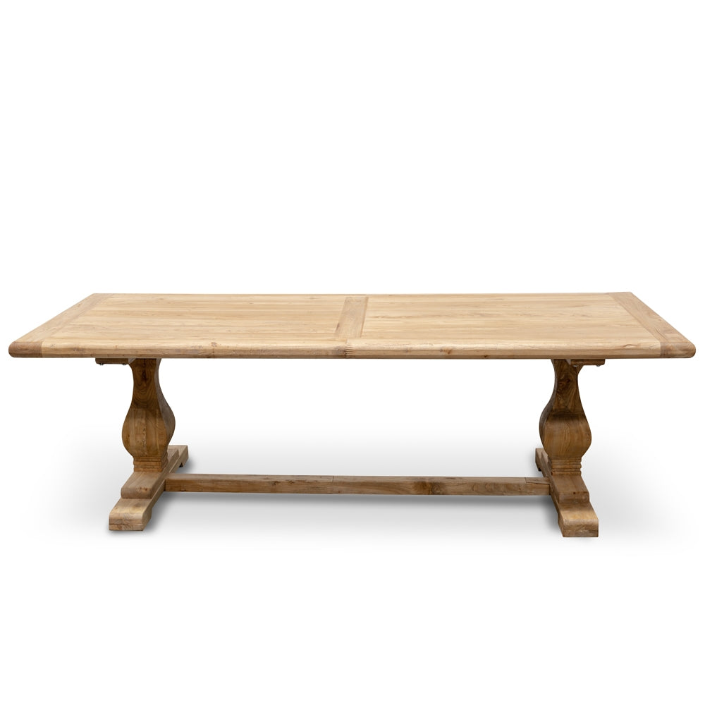 Quinn Wood 2.4m Dining Table - Rustic Natural-1