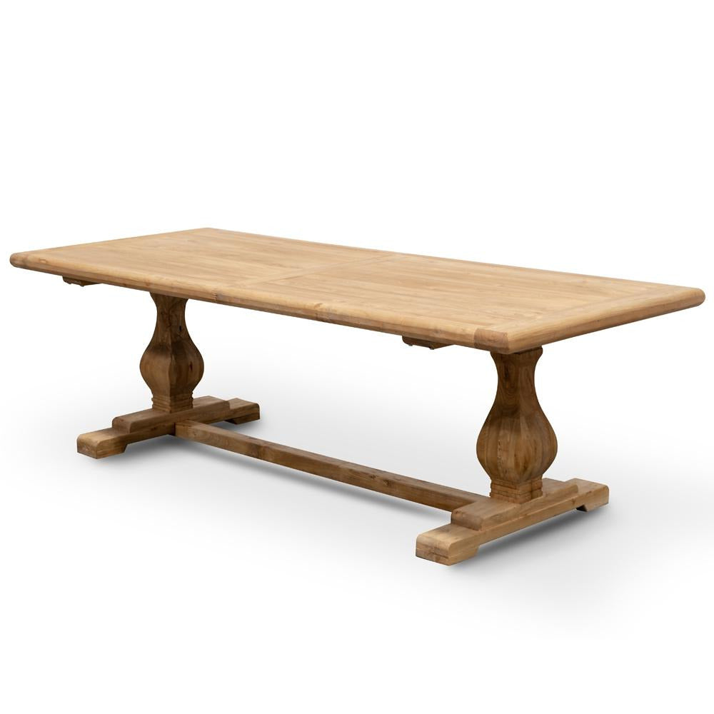 Quinn Wood 2.4m Dining Table - Rustic Natural-0