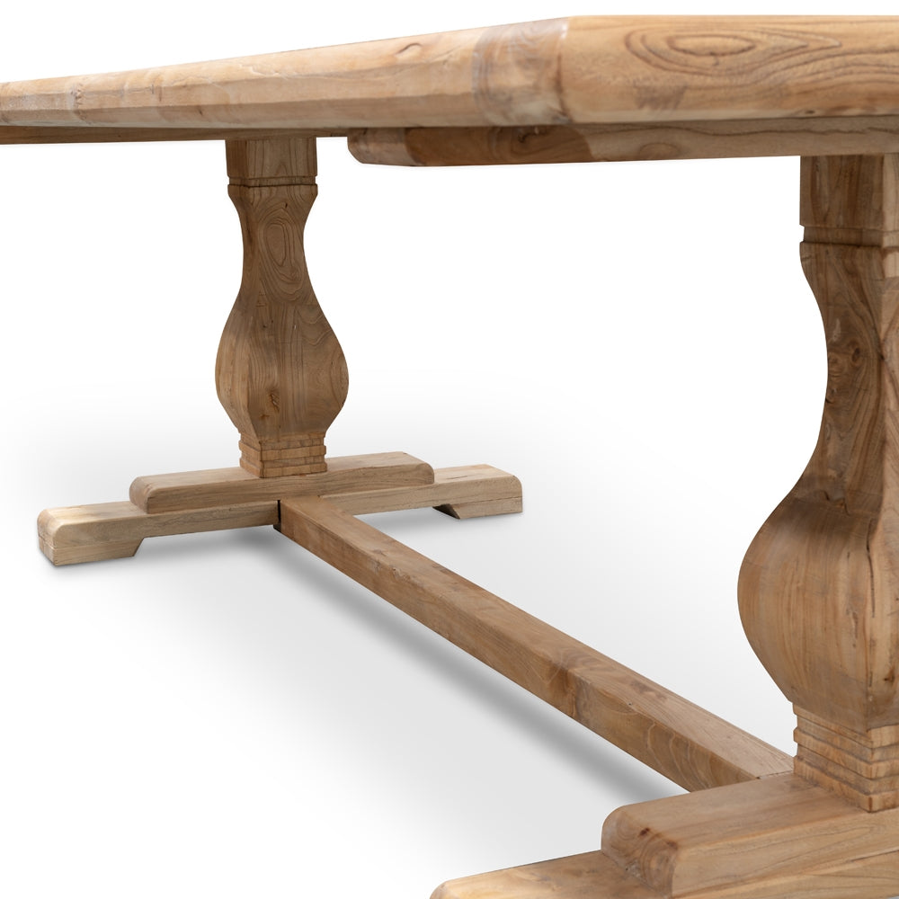 Quinn Wood 2.4m Dining Table - Rustic Natural-7