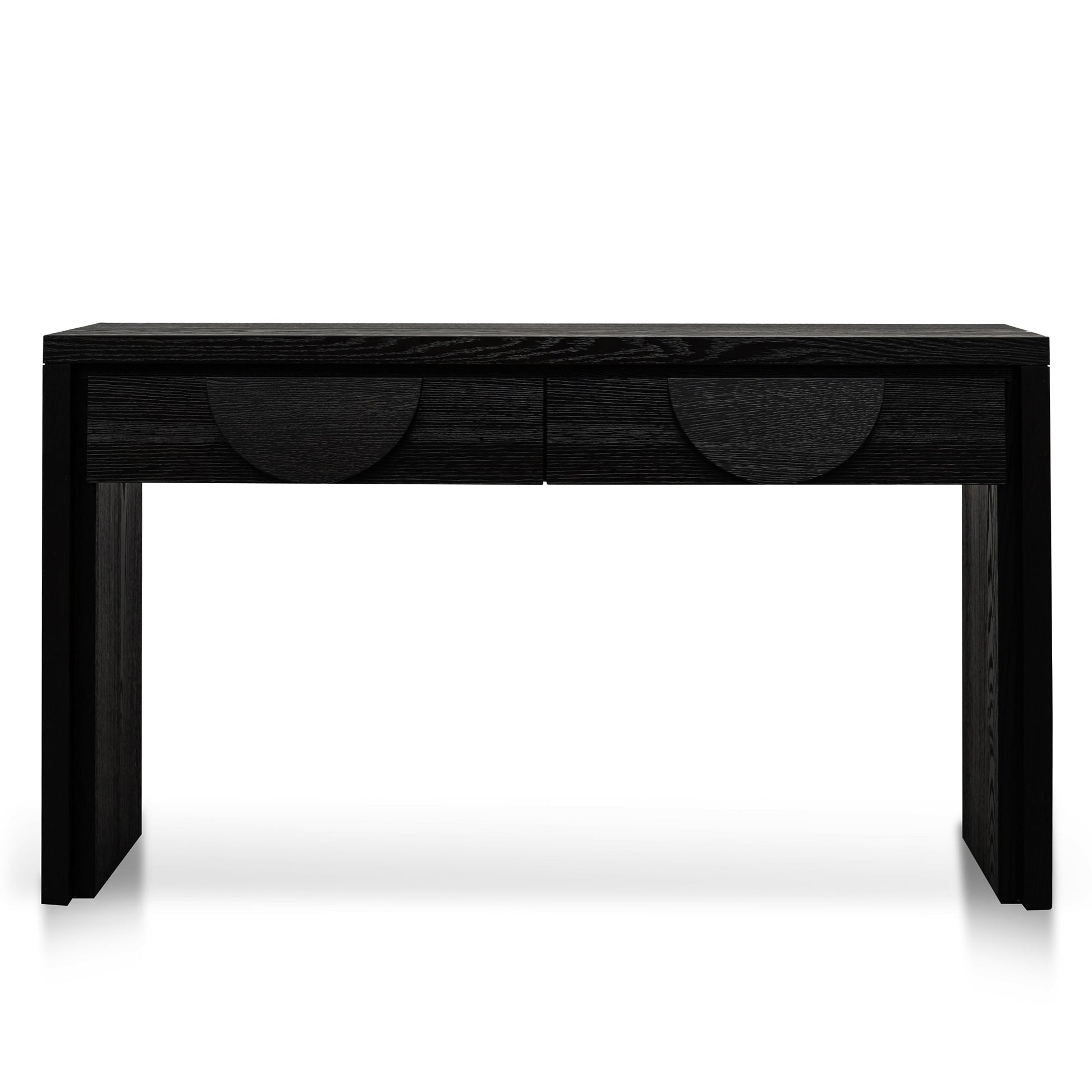Eve 1.4m Console Table - Textured Espresso Black-2