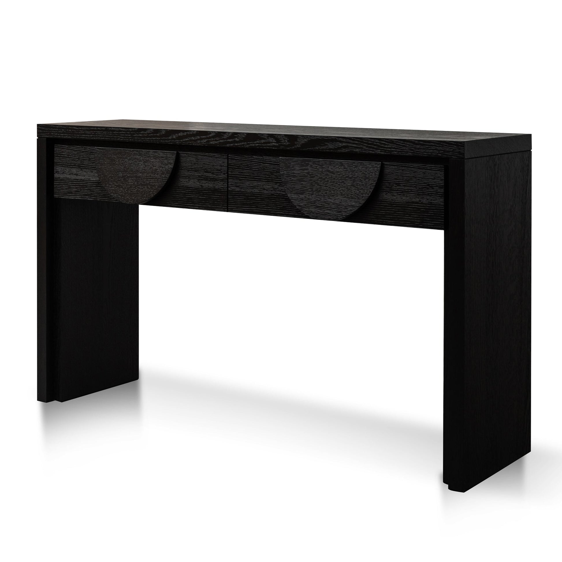Eve 1.4m Console Table - Textured Espresso Black-0