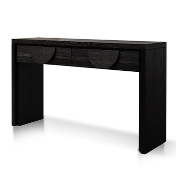 Eve 1.4m Console Table - Textured Espresso Black-0