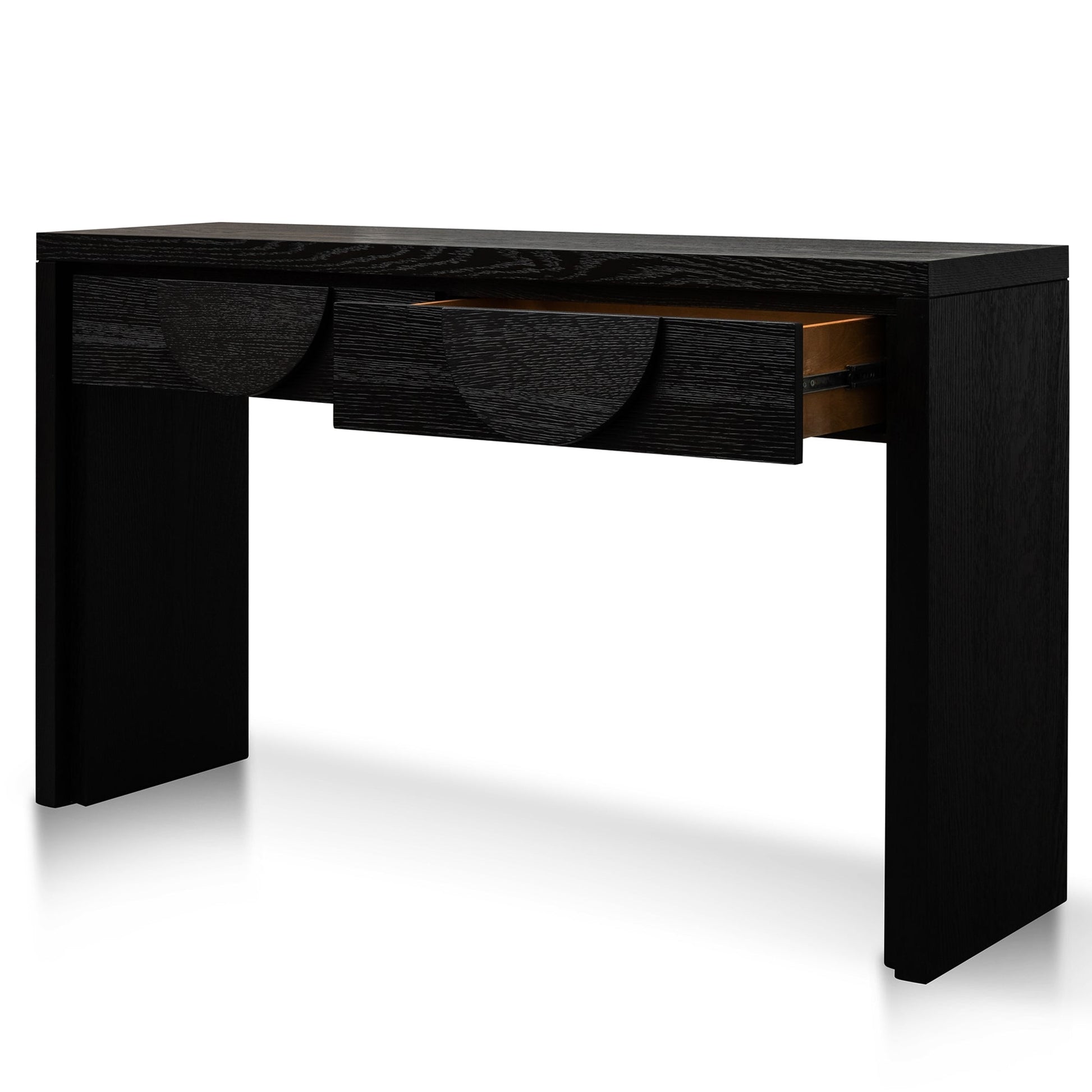 Eve 1.4m Console Table - Textured Espresso Black-3