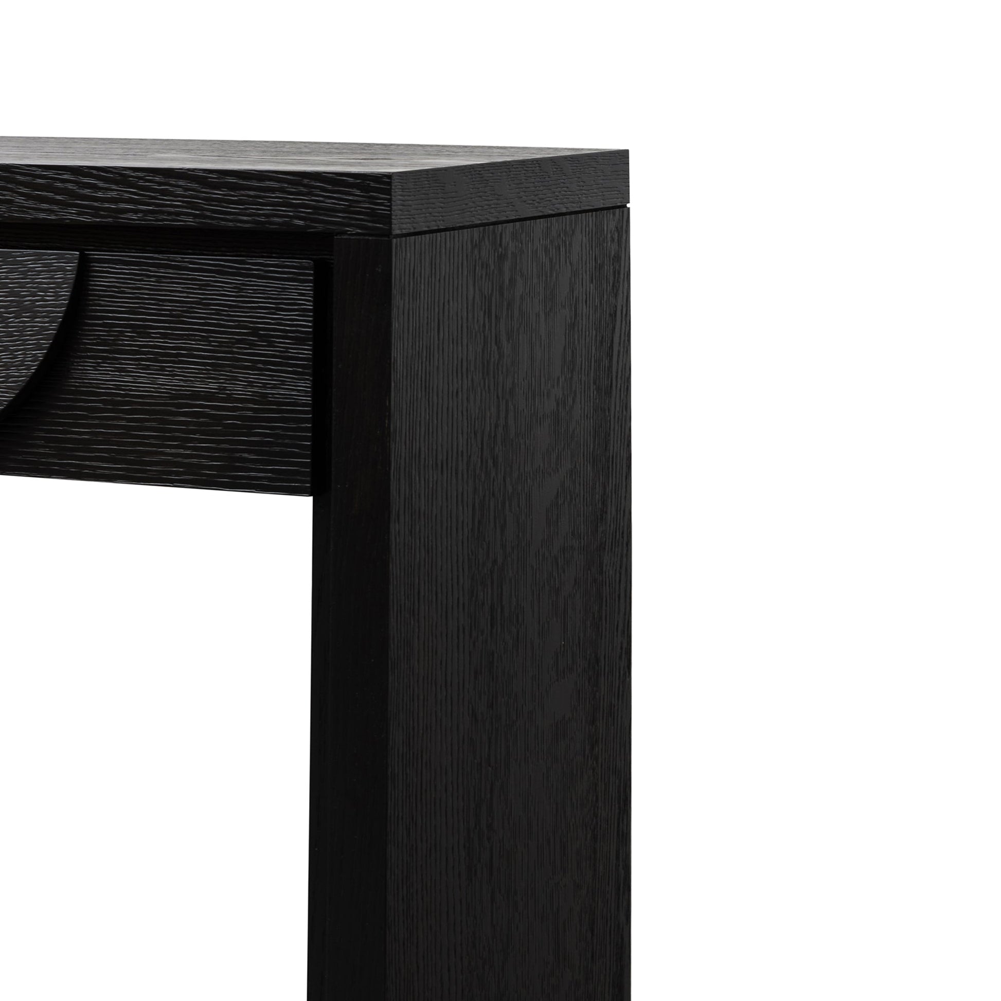 Eve 1.4m Console Table - Textured Espresso Black-7