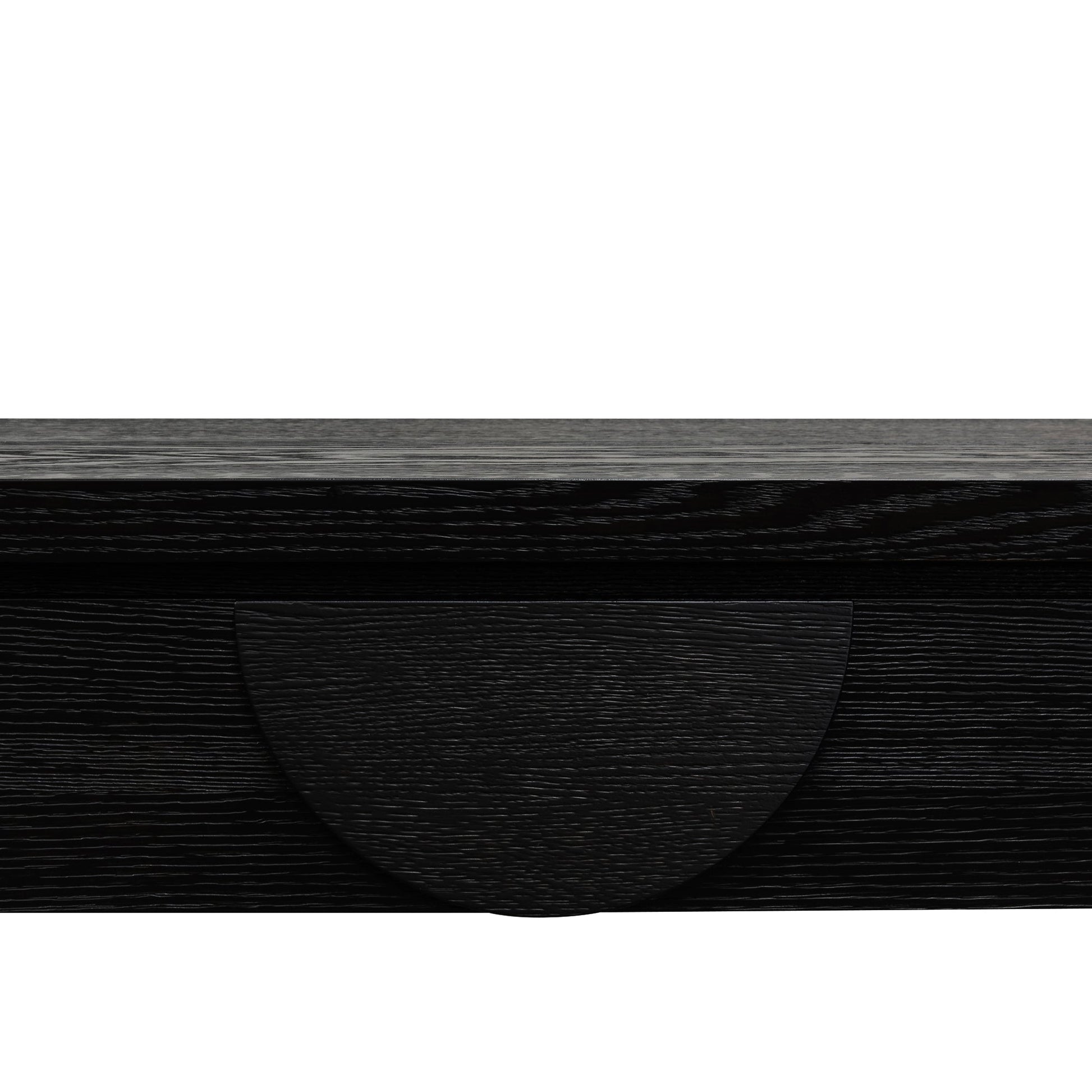 Eve 1.4m Console Table - Textured Espresso Black-8