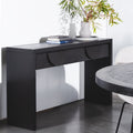 Eve 1.4m Console Table - Textured Espresso Black-9