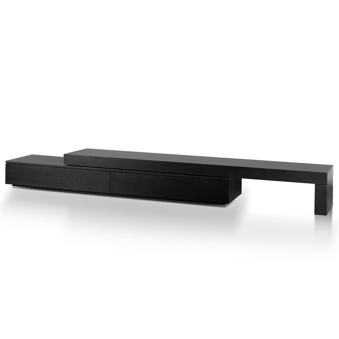 Aaron Extendable Entertainment TV Unit - Black Oak-0