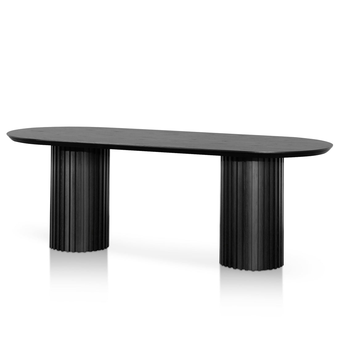 Oscar  2.2m Wooden Dining Table - Black Oak-0