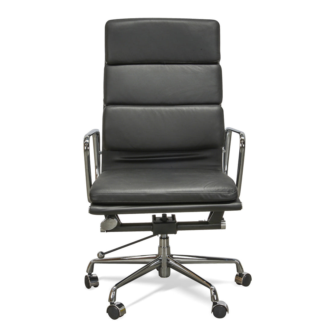 CharlieBack Office Chair - Black Leather-0