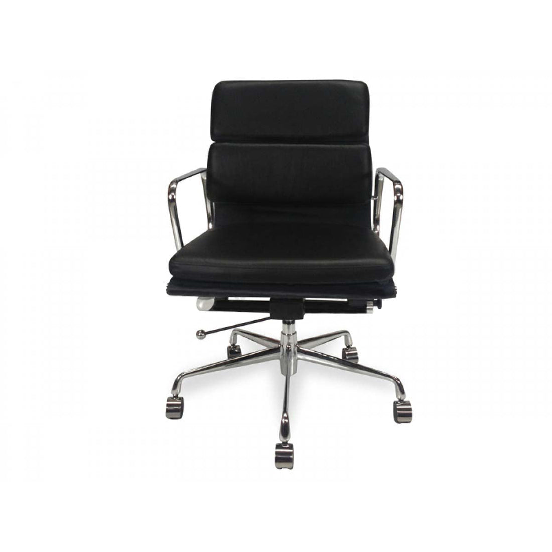 Wendy Back Office Chair - Black Leather-0