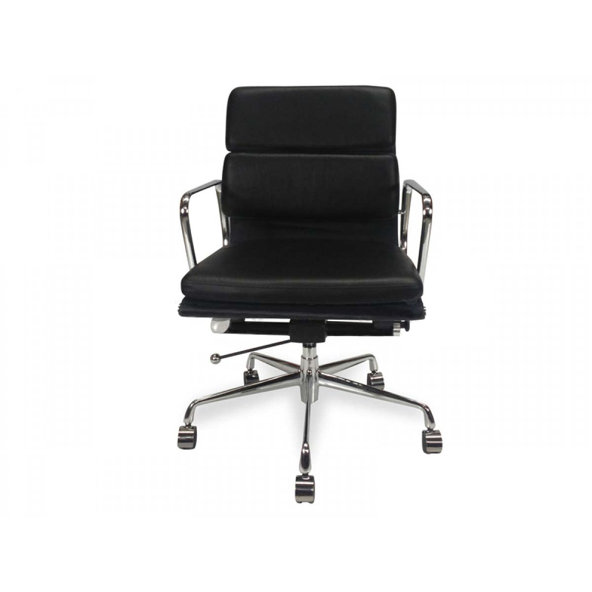 Wendy Back Office Chair - Black Leather-0