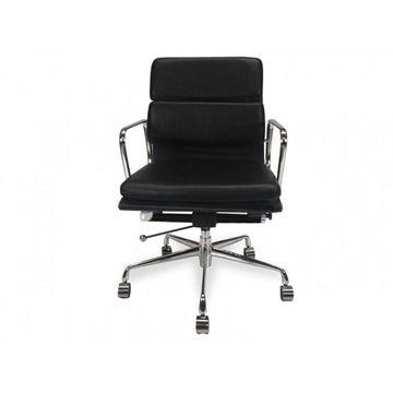 Wendy Back Office Chair - Black Leather-0