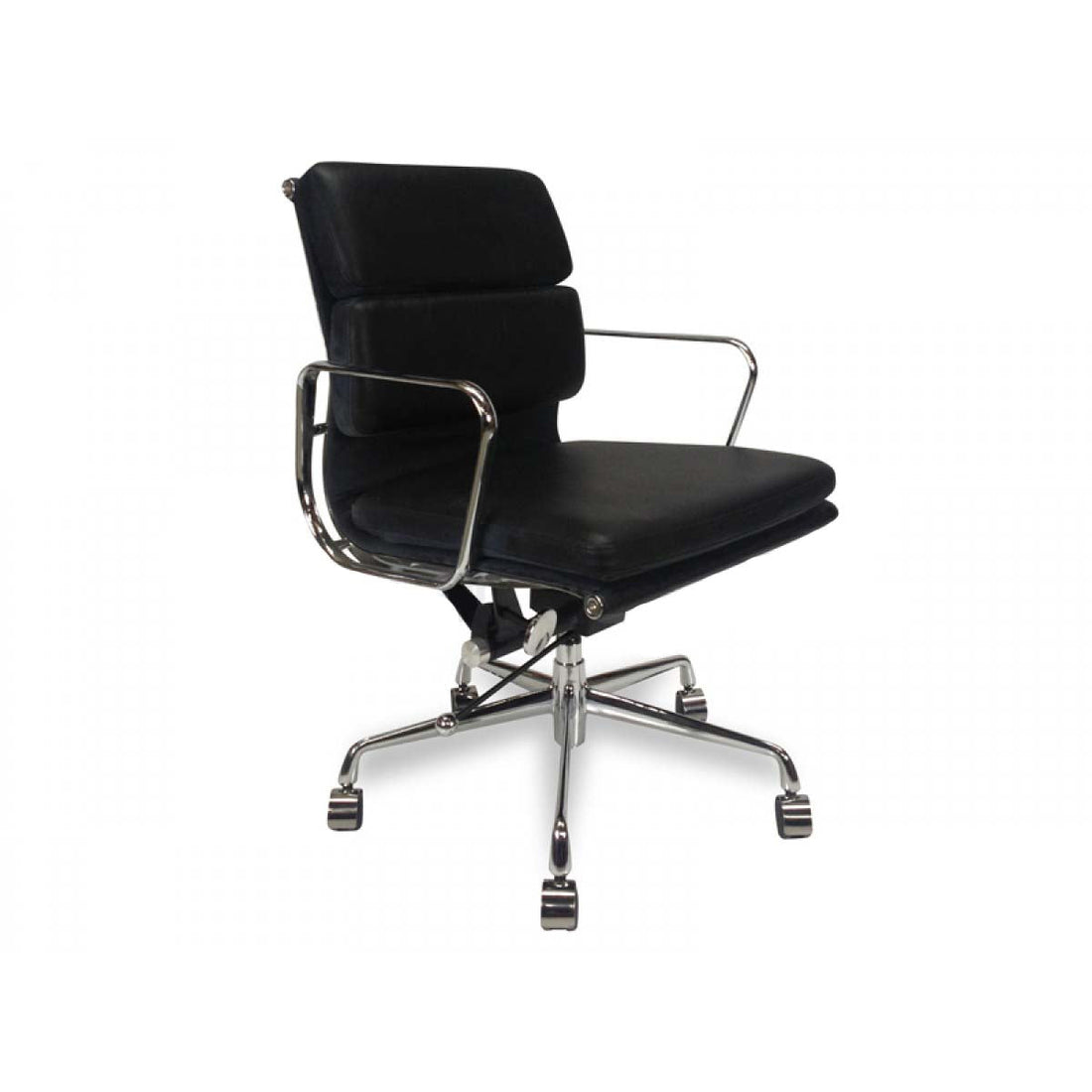Wendy Back Office Chair - Black Leather-0