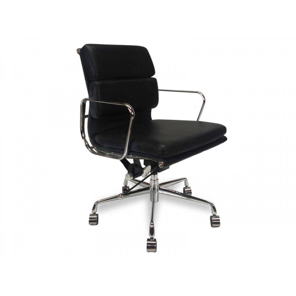Wendy Back Office Chair - Black Leather-1