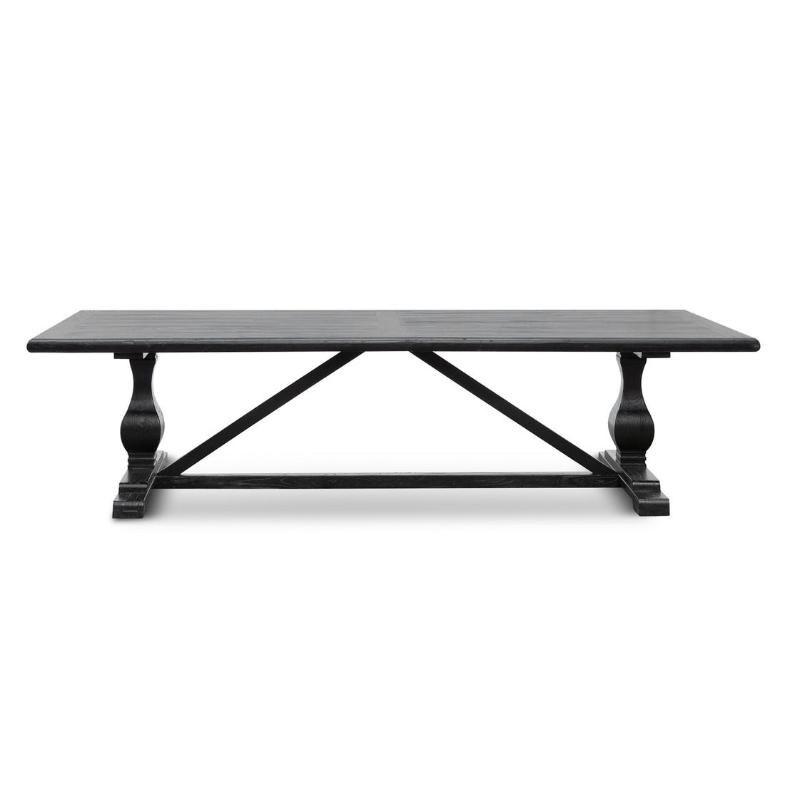 Nora Reclaimed Dining Table - Black- 120cm (W) - Thick Top-0