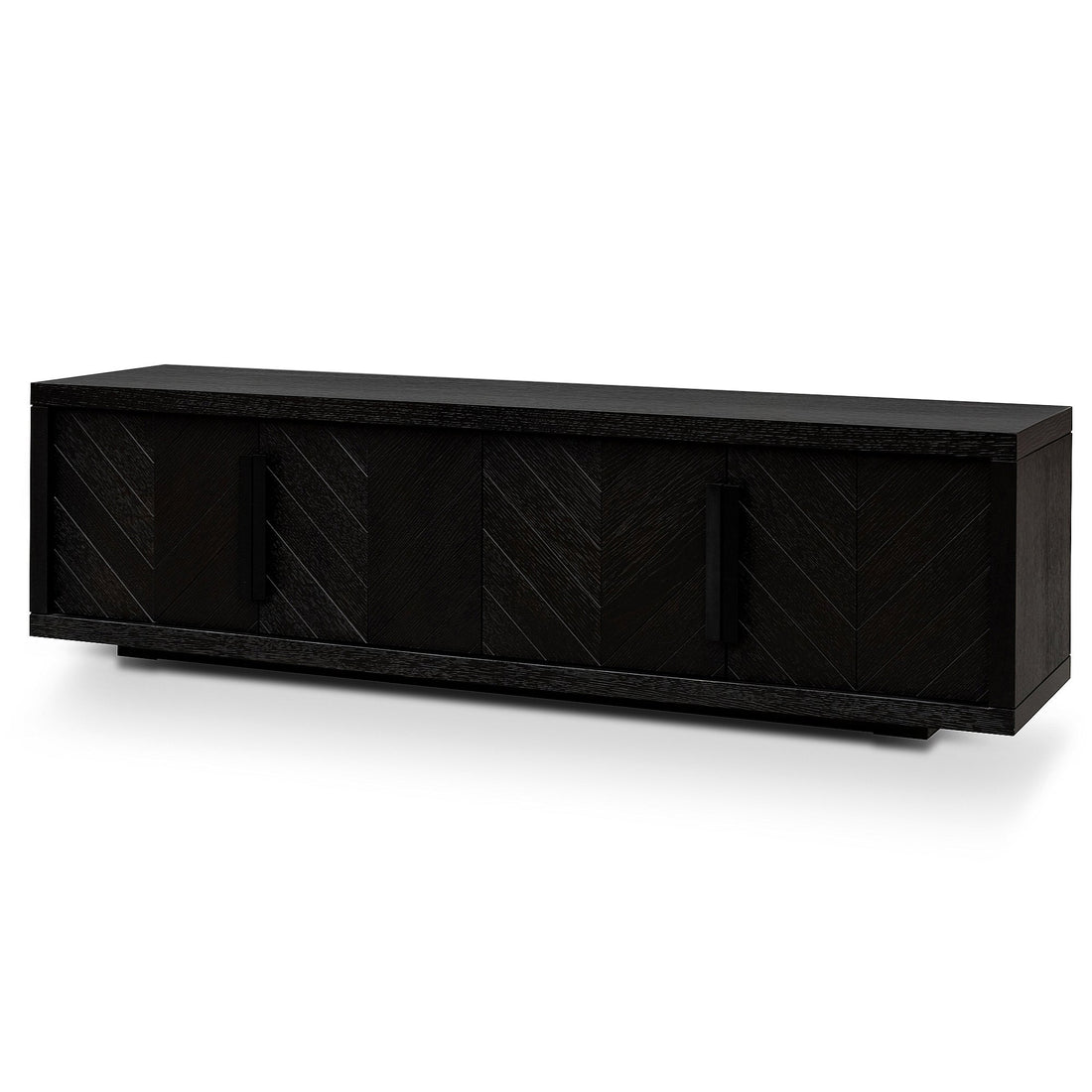 Rachel 1.8m Entertainment TV Unit - Textured Espresso Black-0